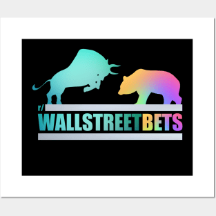 Wallstreetbets WSB - Reddit - Diamond Hands To The Moon Stonks Posters and Art